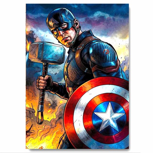 Captain america weilds - captain, hammer