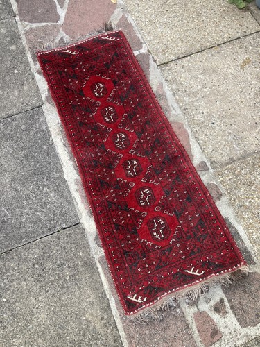 Vintage handmade afghan carpet - vintage,
