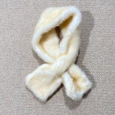 Faux Fur Shawl Womens One Size White Snood Stole Wrap Cover Up Retro Chic