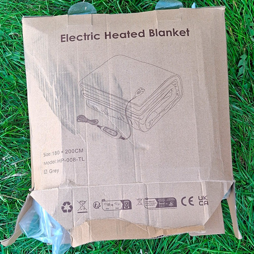 Electric heated blanket - electric, grey