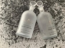 Fortnum & Mason Empty Glass Body Lotion & Foam Bath Toiletries Bottles to Refill