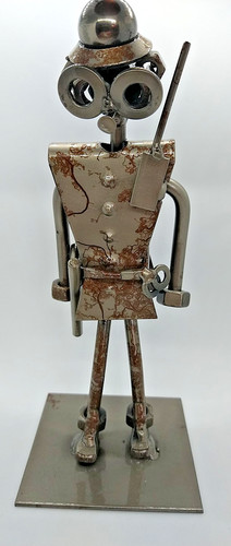 Nuts and bolts sculpture - and,