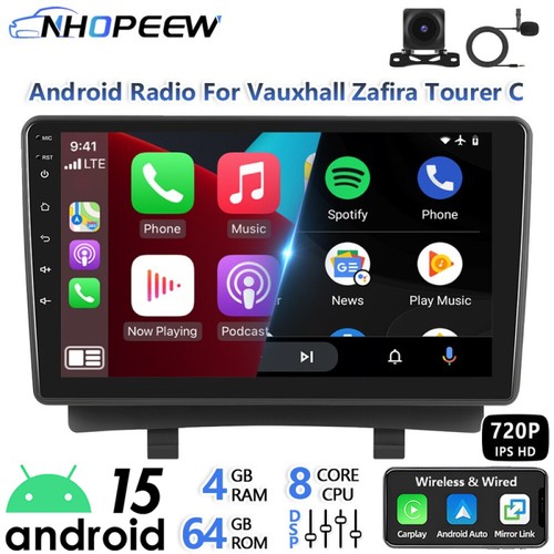 64gb android 15 carplay - 9", 4+64gb