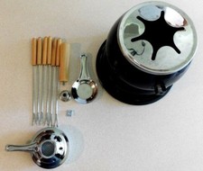 Steel Black Fondue Set
