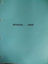 Genuine Honda MTX125R MTX200R workshop Addendum Supplement from Blue Binder