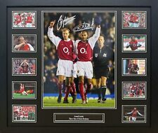 FRAMED HENRY & BERGKAMP DUAL SIGNED ARSENAL FOOTBALL PHOTOGRAPH SEE PROOF COA