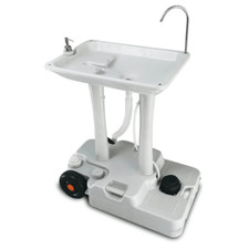 TIDOBIT WHEELED MOBILE FOOT PUMP HAND WASH STAND camping sink CHH-7702 NEW