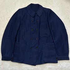 Foxahail 30s 40s Vtg Work Jacket Double Breasted Moleskin Fabric Men's Outer