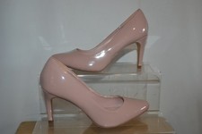 Next women's pink high heel patent court shoes UK size 6.5 wide