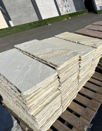 Indian sandstone riven buff - indian,