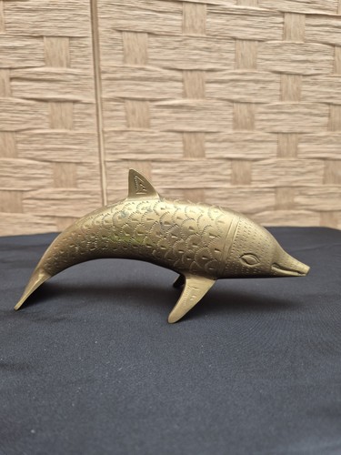 Vintage brass dolphin figurine - vintage,