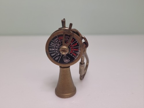 Nautical brass keyring ship - ,