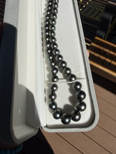 Tahitian pearl necklace strand - tahitian,