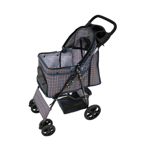 Pet stroller pushchair blue - pet,