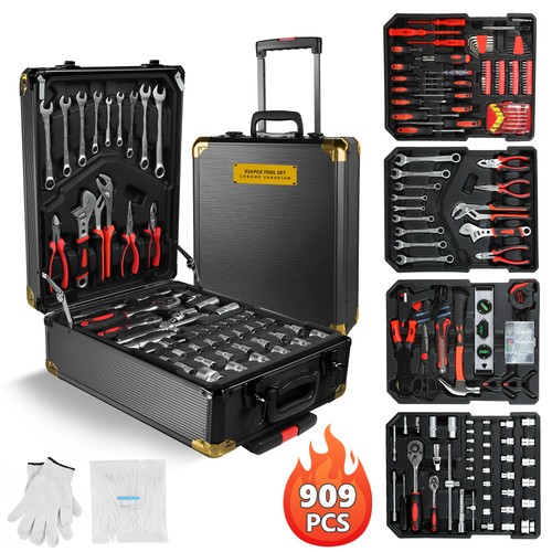 909 pcs mechanics tool set - pcs,