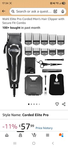Wahl elite pro - corded, men's
