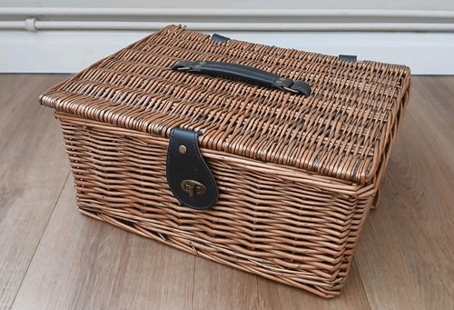 Wicker basket hamper - m&s, 15"