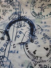 Bold Retro POSTAGE STAMP Woven