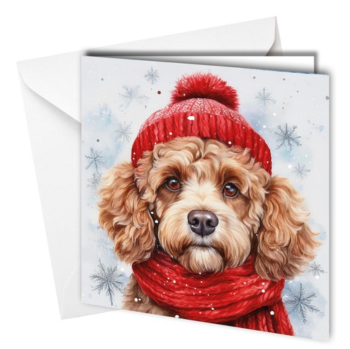1770 christmas card cockerpoo - christmas,