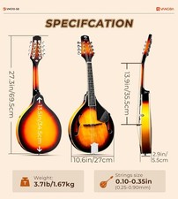 Vangoa Mandolin Instrument A