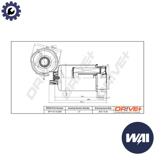 Fuel filter dp1110 0206 for - fuel, dp1110.13.0206