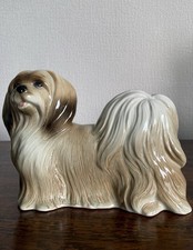 Vintage Lhasa Apso Dog Coopercraft  England Figure Statue Ceramic