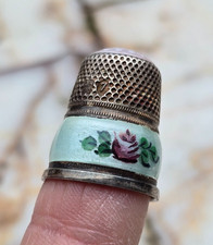 Antique sterling silver enamel