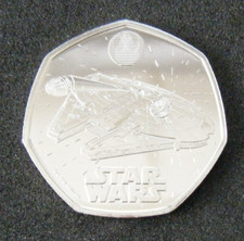 2024 Star Wars Millennium Falcon 50p Fifty Pence Coin BU
