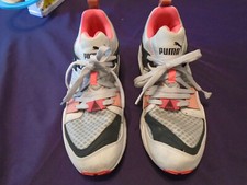 (G) PUMA BLAZE OF GLORY TRINOMIC GREY BLACK PINK HOT LAVA 357772-03 size 8 uk