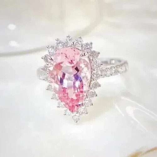 2ct pear lab created - 2ct, pink