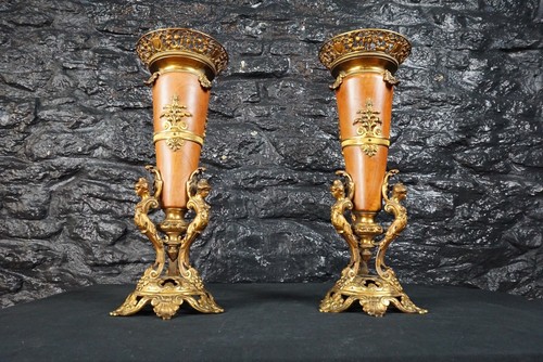 Pair 19thc victorian gilt - 19thc,