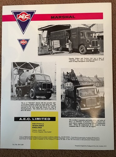 Aec lorry brochure bus - lorry,