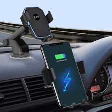 Wireless Car Charger 2in1 Mount Holder For Samsung Galaxy S25 S24 S23 S22 Note20