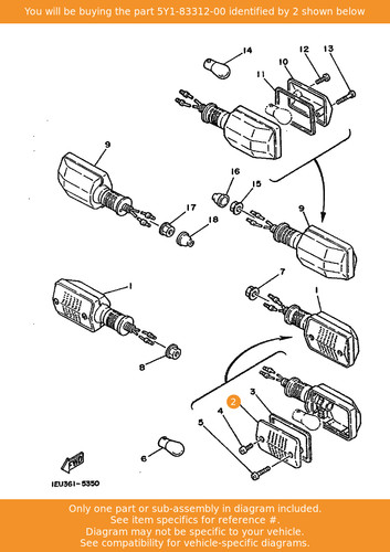 Yamaha lens flasher - lens,,
