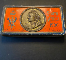 Second Boer War chocolate gift tin - 1900 Queen Victoria, British Military