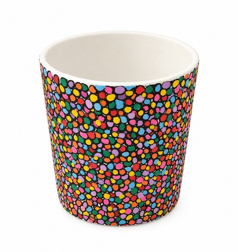 Flower pot hand decorated - pot, .