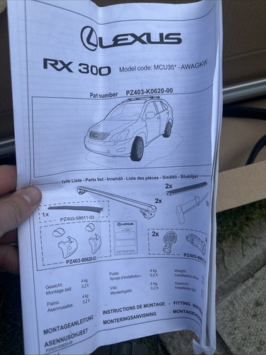 Genuine lexus rx300 roof bars - lexus,