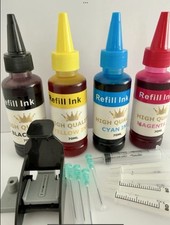 INK REFILL KIT for HP 62 301 302 303 304 305 & XL Black & Colour Cartridges