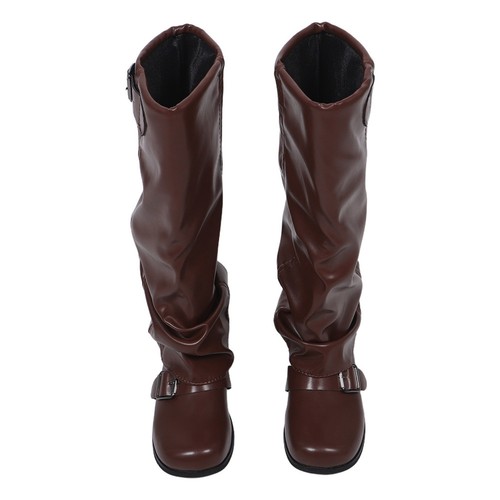 Ladies brown boots - brown, calf