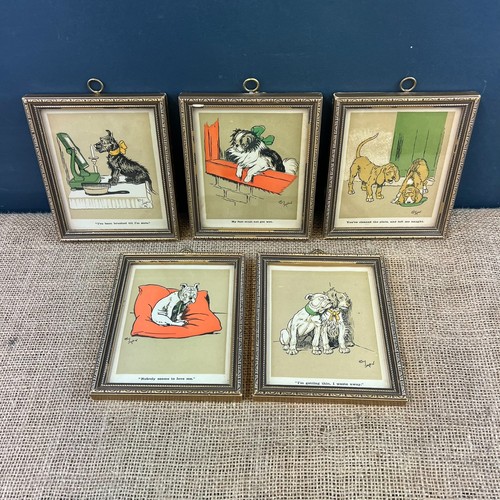 Set vintage framed - 5, prints