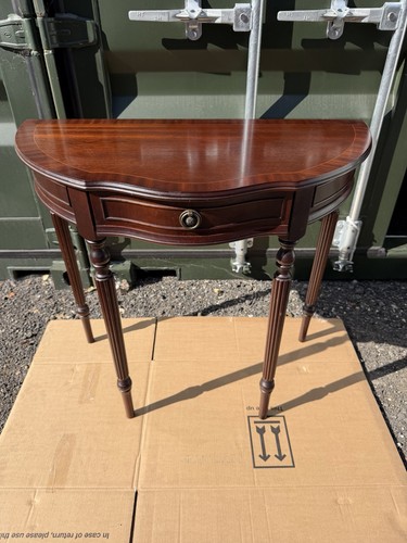 Mahogany demi lune console - lune,