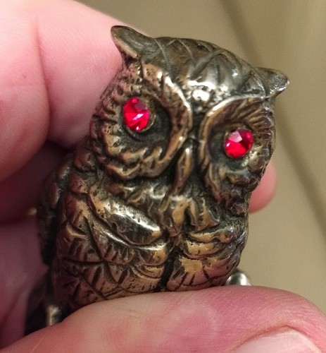 Vintage pewter cast owl - vintage,