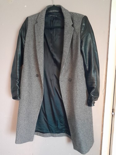 Zara faux leather sleeves - faux, coat