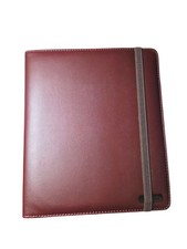 Genuine Burgundy Leather Document Case A5 Conference Folder Business Portfolio +