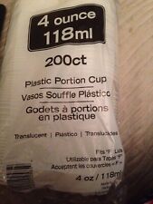 200 Washable plastic  Portion Pots 4oz with lids