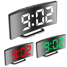 LED Curved Digital Alarm Clock