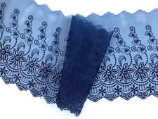 Pretty Navy Blue Embroidered