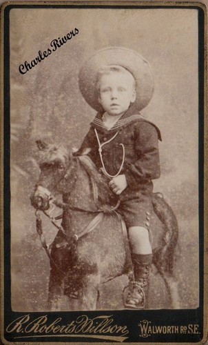 London cdv boy rocking - london, horse