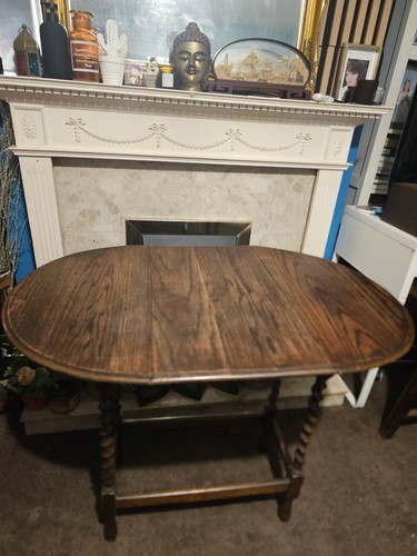 Antique oak oval barley - antique, twist