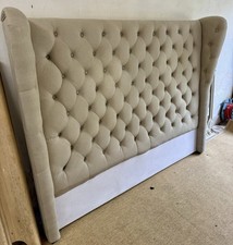 Wing Back Button Cushioned Headboard King Size 170cm Wide